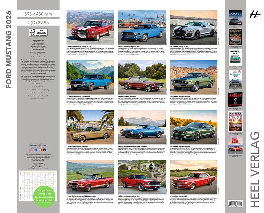 Beispielinhalt (Bild) Ford Mustang Kalender 2026