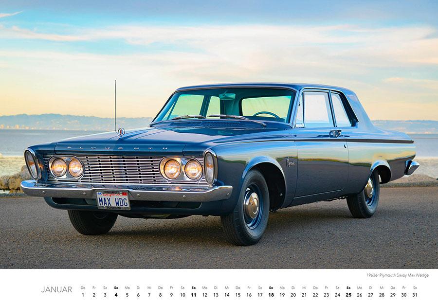 Beispielinhalt (Bild) Muscle Cars Kalender 2026