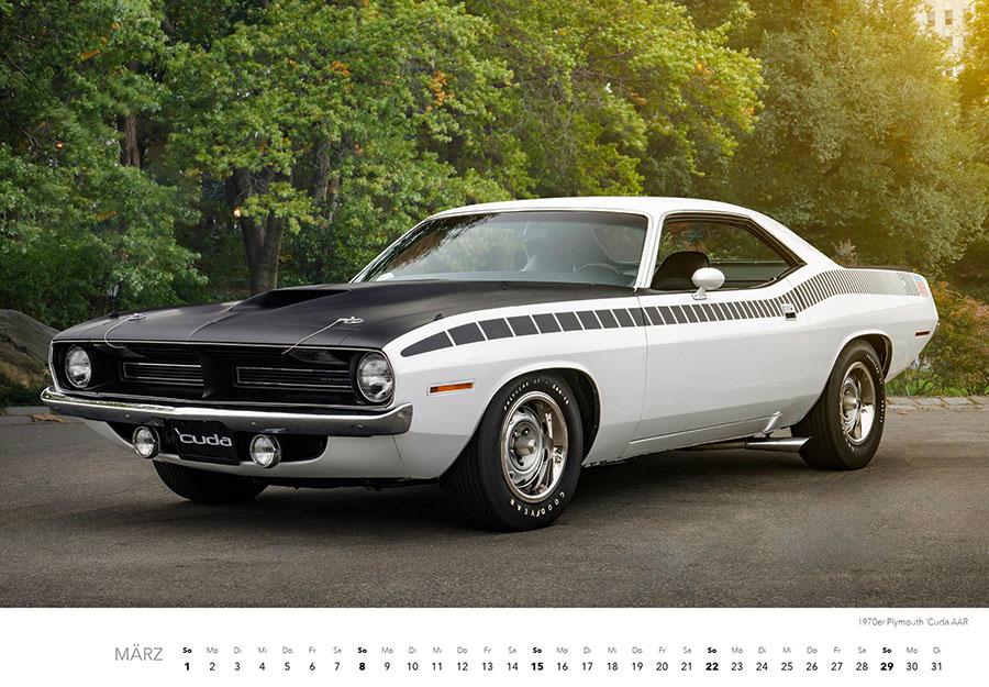 Beispielinhalt (Bild) Muscle Cars Kalender 2026
