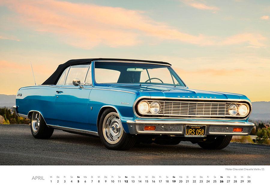 Beispielinhalt (Bild) Muscle Cars Kalender 2026