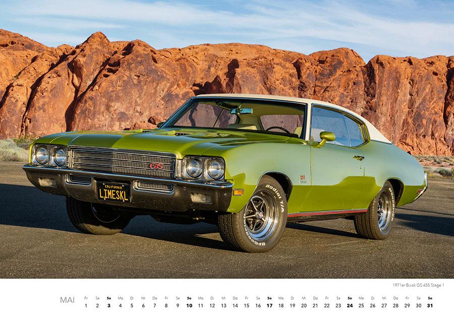 Beispielinhalt (Bild) Muscle Cars Kalender 2026