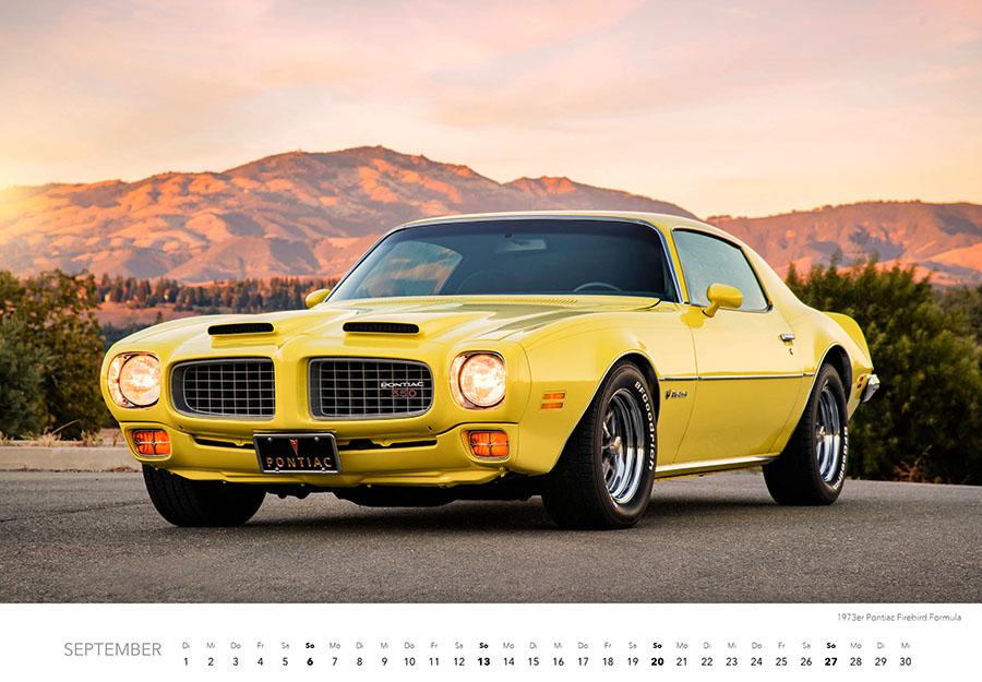 Beispielinhalt (Bild) Muscle Cars Kalender 2026
