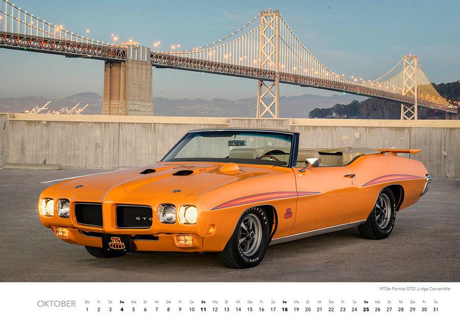 Beispielinhalt (Bild) Muscle Cars Kalender 2026