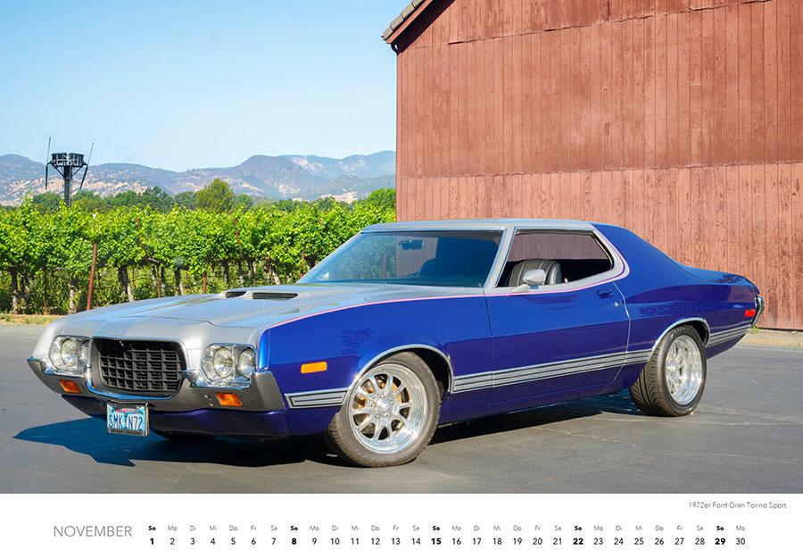 Beispielinhalt (Bild) Muscle Cars Kalender 2026