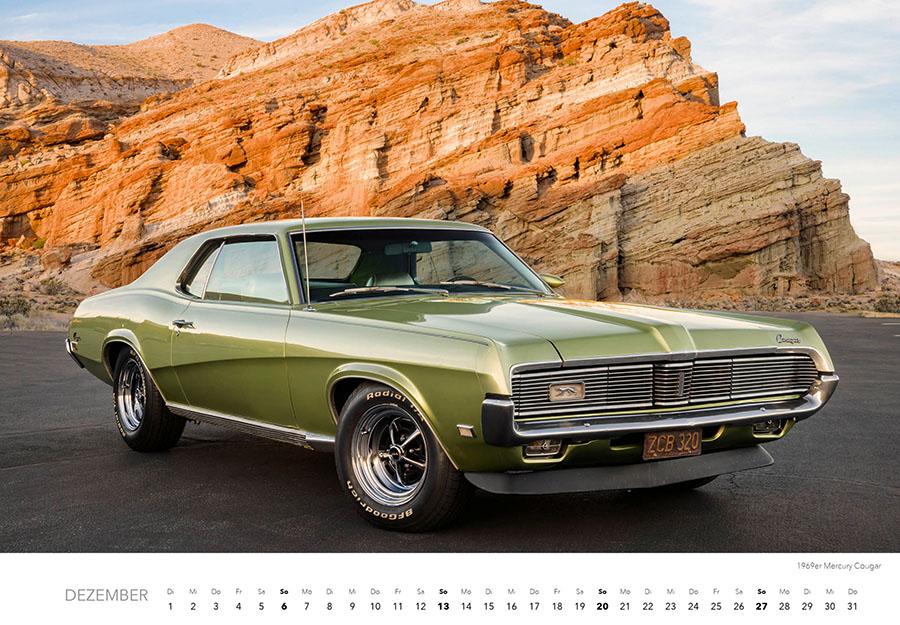 Beispielinhalt (Bild) Muscle Cars Kalender 2026