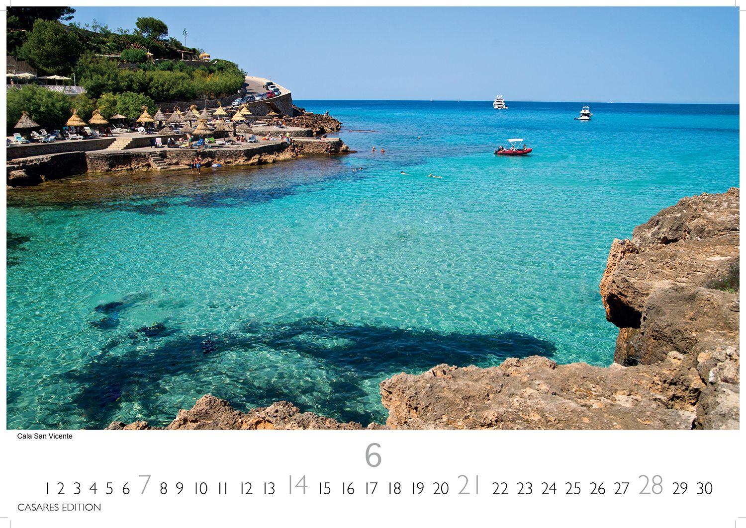 Beispielinhalt (Bild) Mallorca Kalender 2026 - Wandkalender | Fotokalender Spanien 24x35 cm - Premium . mit 12 traumhaften Motiven der Baleareninsel