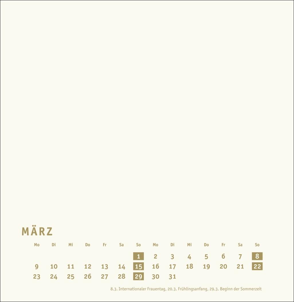 Beispielinhalt (Bild) Premium-Bastelkalender gold groß 2026