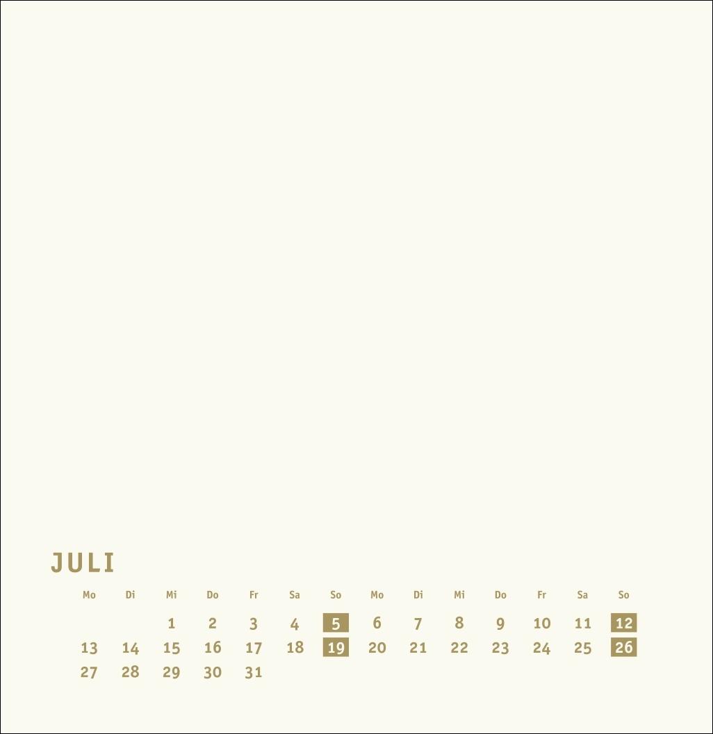 Beispielinhalt (Bild) Premium-Bastelkalender gold groß 2026