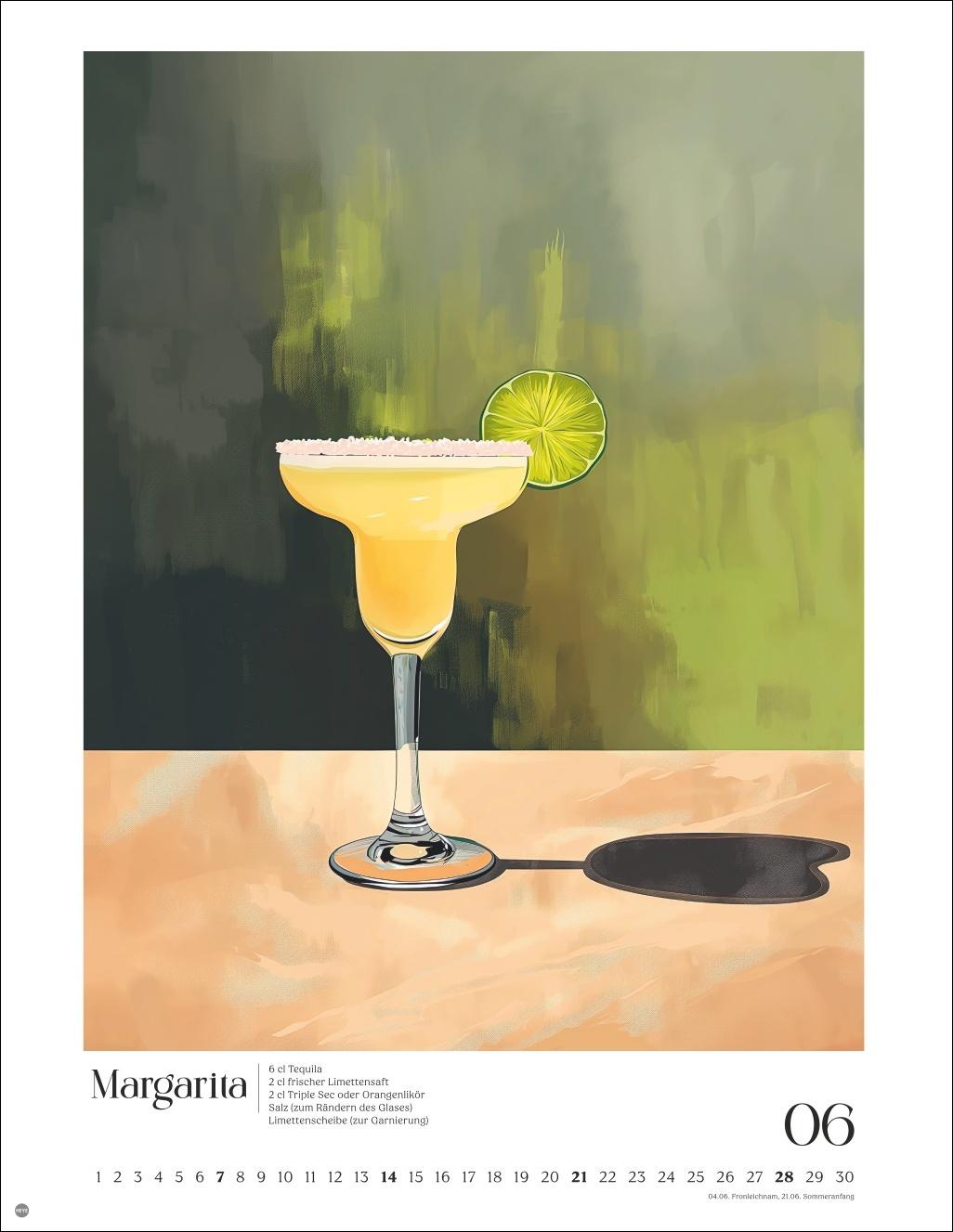 Beispielinhalt (Bild) Cocktails Posterkalender 2026