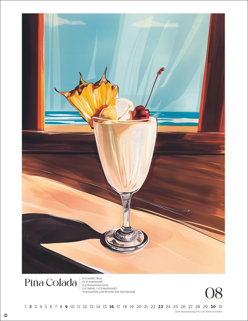 Beispielinhalt (Bild) Cocktails Posterkalender 2026