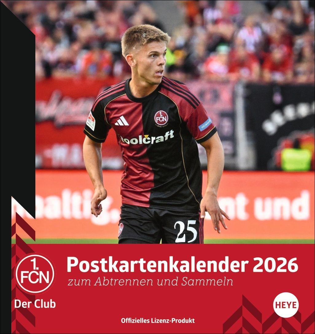 Vorderes Coverbild 1. FC Nürnberg Postkartenkalender 2026