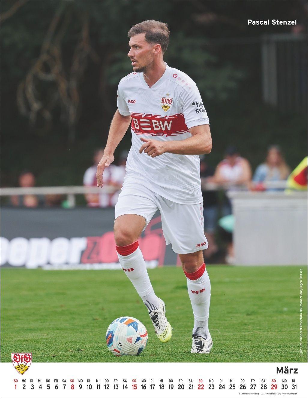 Beispielinhalt (Bild) VfB Stuttgart Posterkalender 2026