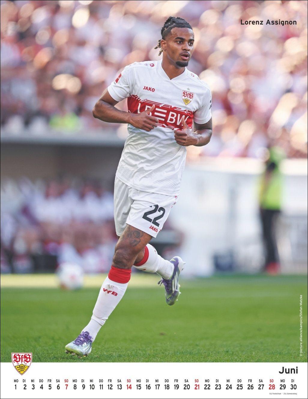 Beispielinhalt (Bild) VfB Stuttgart Posterkalender 2026