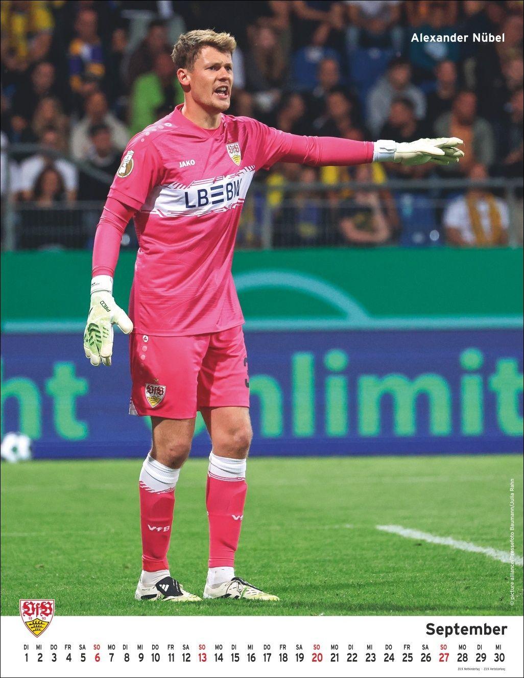 Beispielinhalt (Bild) VfB Stuttgart Posterkalender 2026