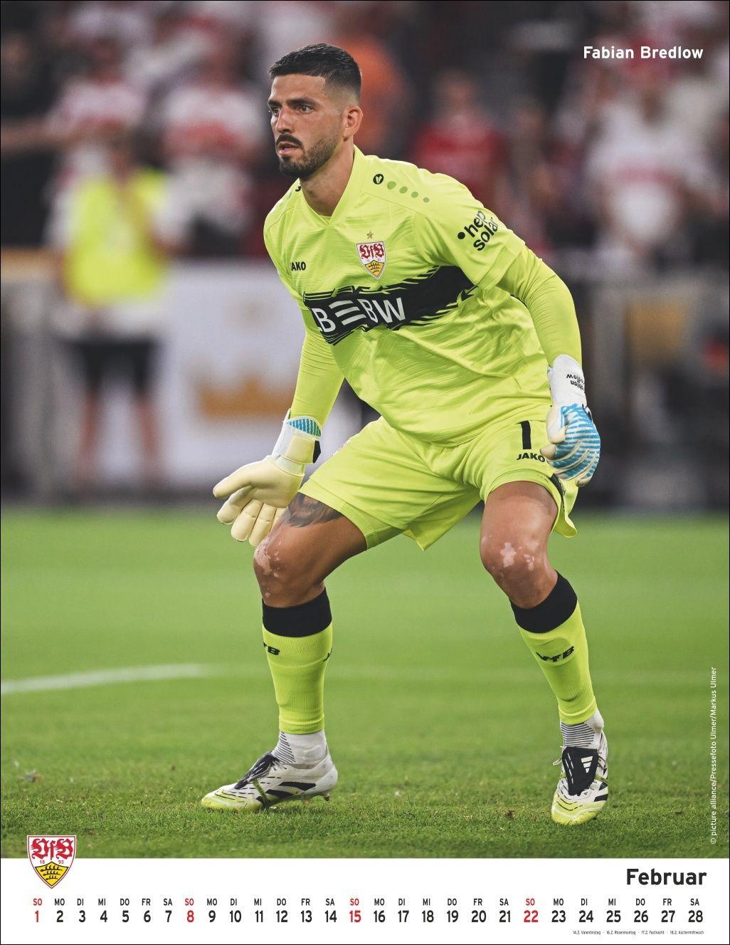 Beispielinhalt (Bild) VfB Stuttgart Posterkalender 2026