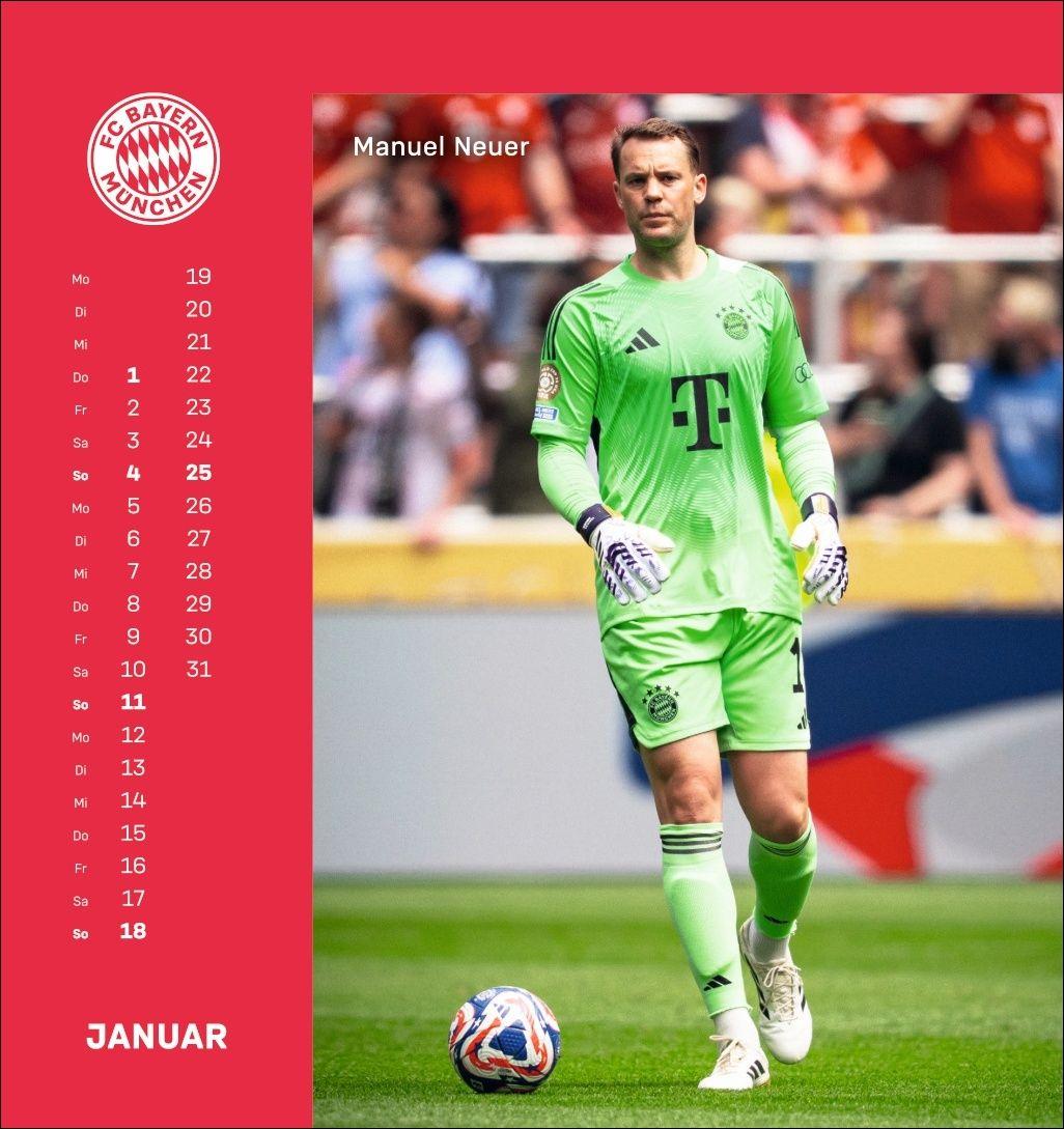 Beispielinhalt (Bild) FC Bayern München Postkartenkalender 2026