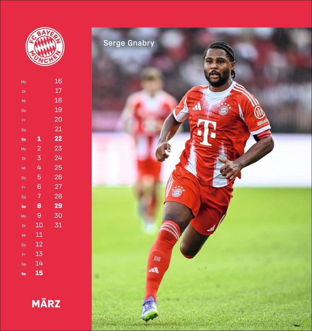 Beispielinhalt (Bild) FC Bayern München Postkartenkalender 2026