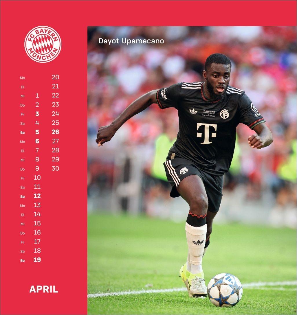 Beispielinhalt (Bild) FC Bayern München Postkartenkalender 2026