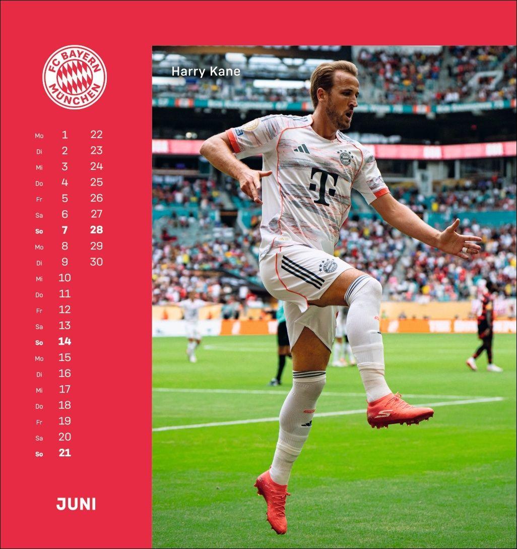 Beispielinhalt (Bild) FC Bayern München Postkartenkalender 2026