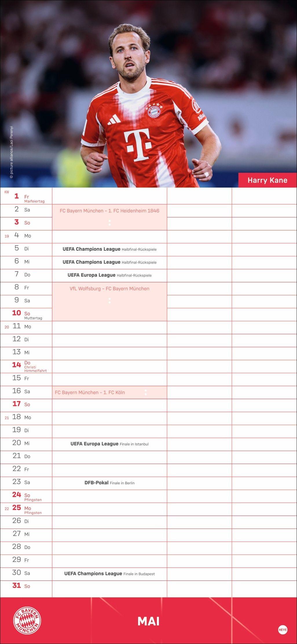 Beispielinhalt (Bild) FC Bayern München Fanplaner 2026