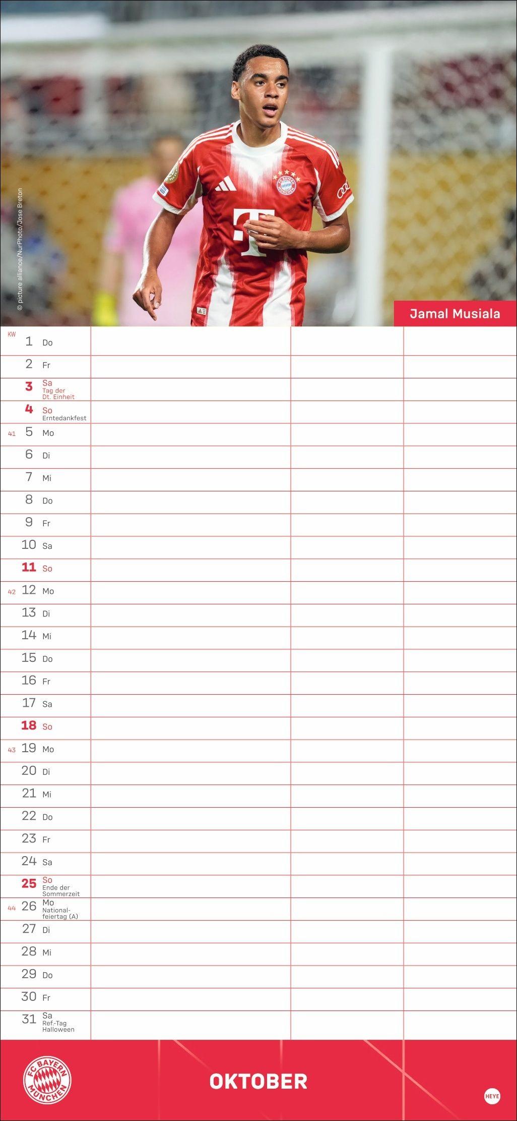Beispielinhalt (Bild) FC Bayern München Fanplaner 2026