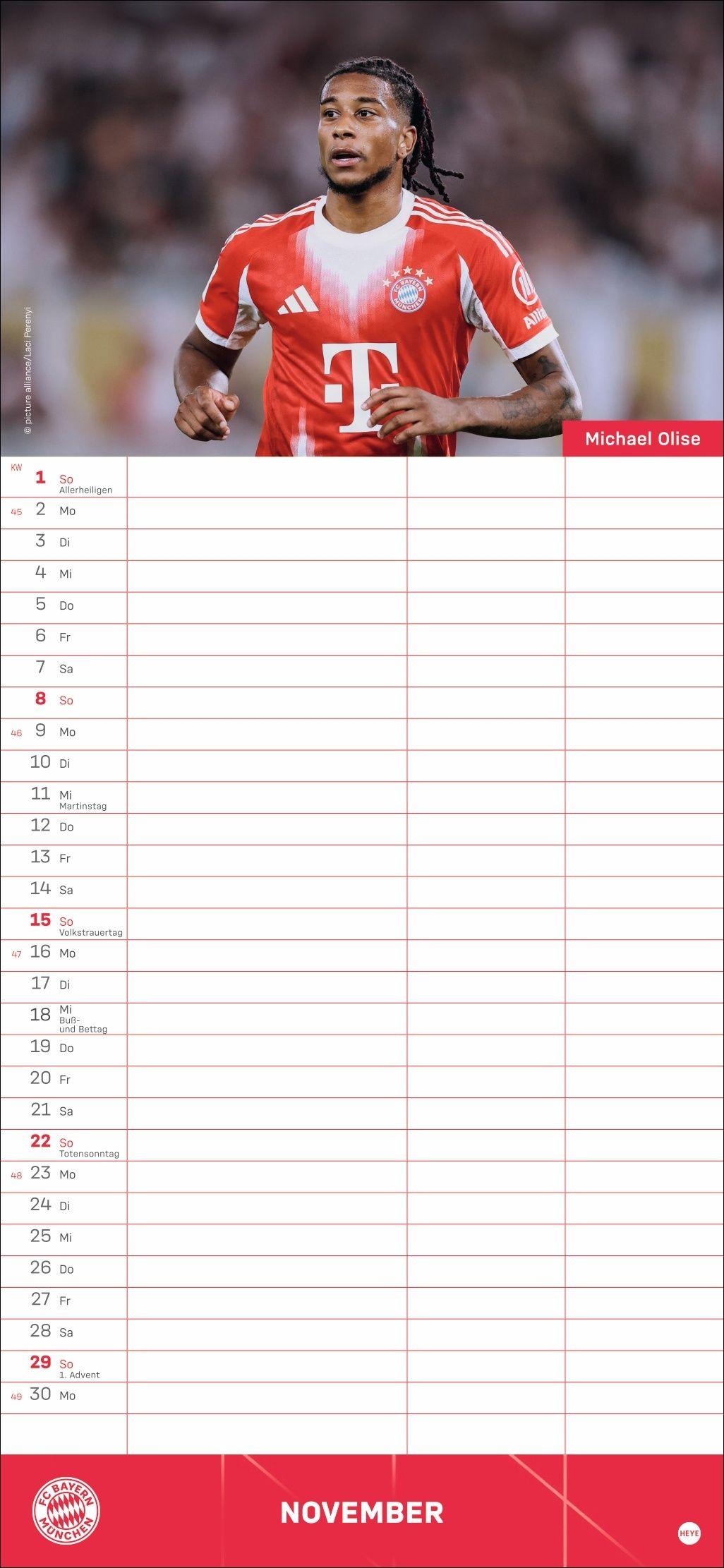 Beispielinhalt (Bild) FC Bayern München Fanplaner 2026