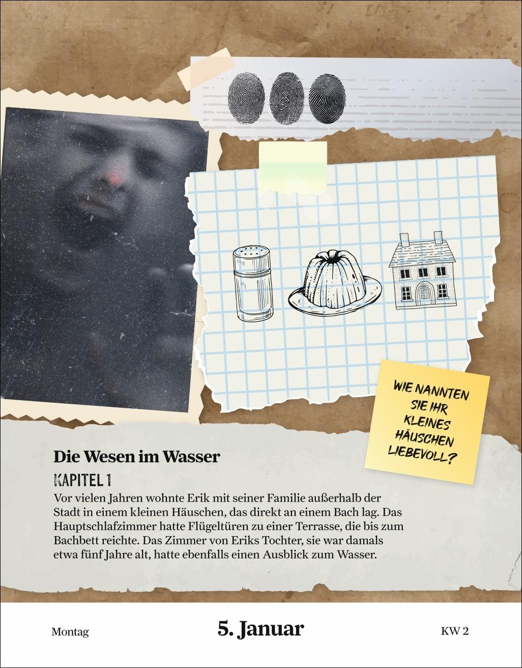 Beispielinhalt (Bild) Stefan Heine Der paranormale Escape-Kalender 2026