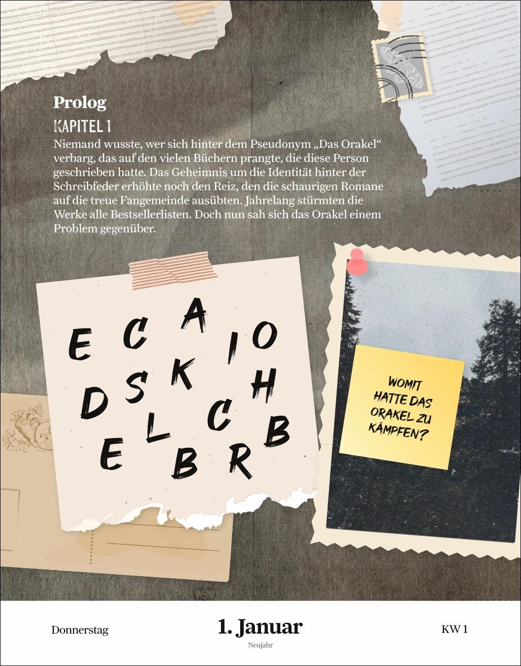 Beispielinhalt (Bild) Stefan Heine Der paranormale Escape-Kalender 2026