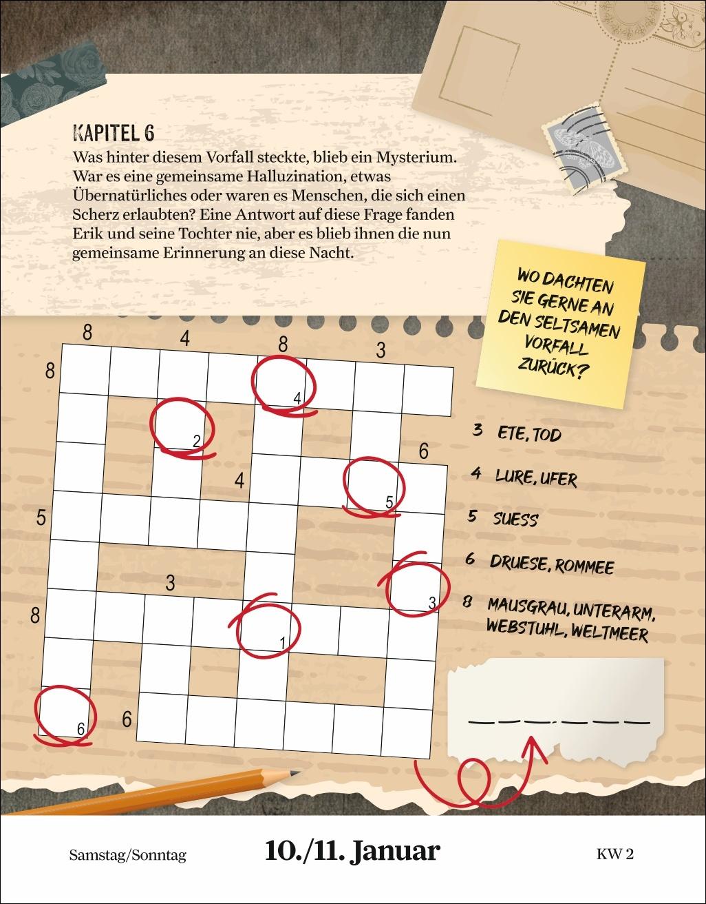 Beispielinhalt (Bild) Stefan Heine Der paranormale Escape-Kalender 2026