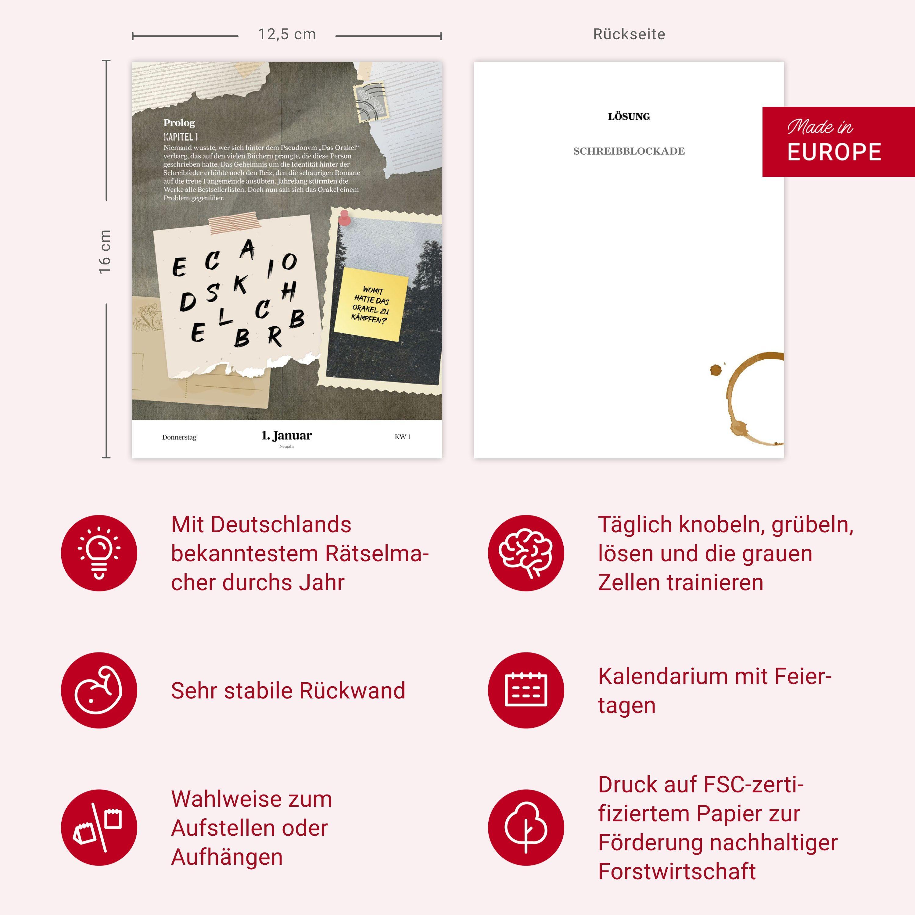 Beispielinhalt (Bild) Stefan Heine Der paranormale Escape-Kalender 2026