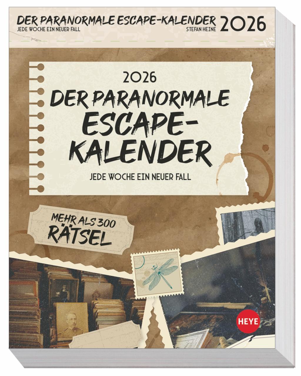 Vorderes Coverbild Stefan Heine Der paranormale Escape-Kalender 2026