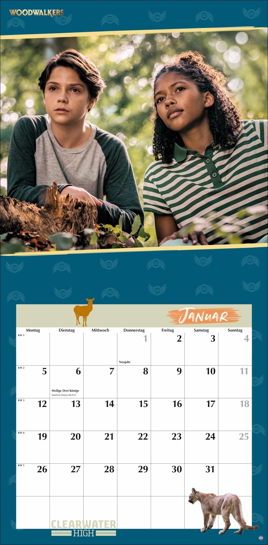 Beispielinhalt (Bild) Woodwalkers Broschurkalender 2026