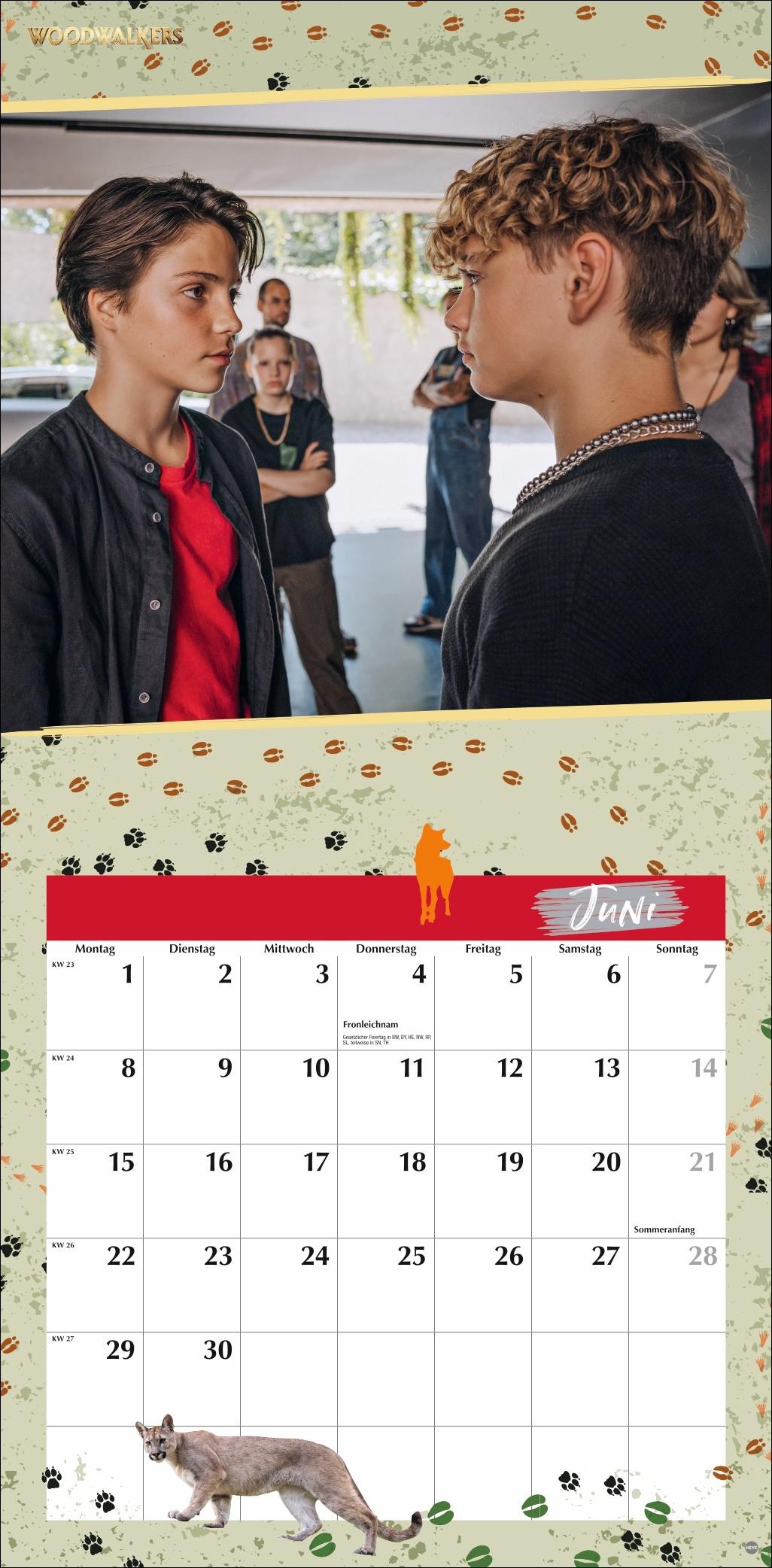 Beispielinhalt (Bild) Woodwalkers Broschurkalender 2026