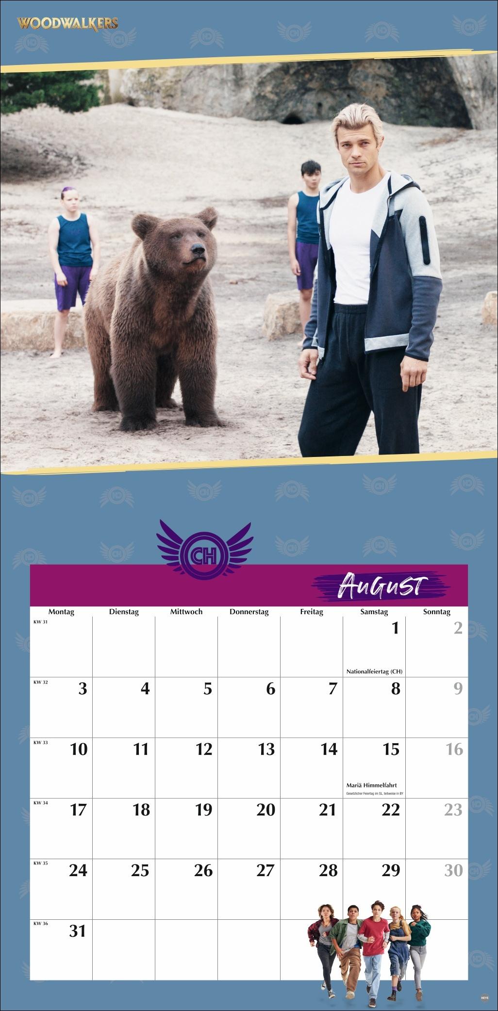 Beispielinhalt (Bild) Woodwalkers Broschurkalender 2026