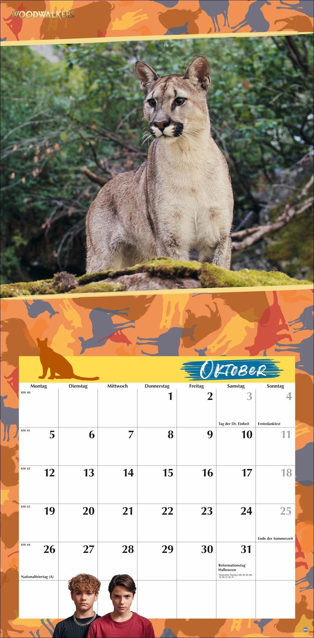 Beispielinhalt (Bild) Woodwalkers Broschurkalender 2026