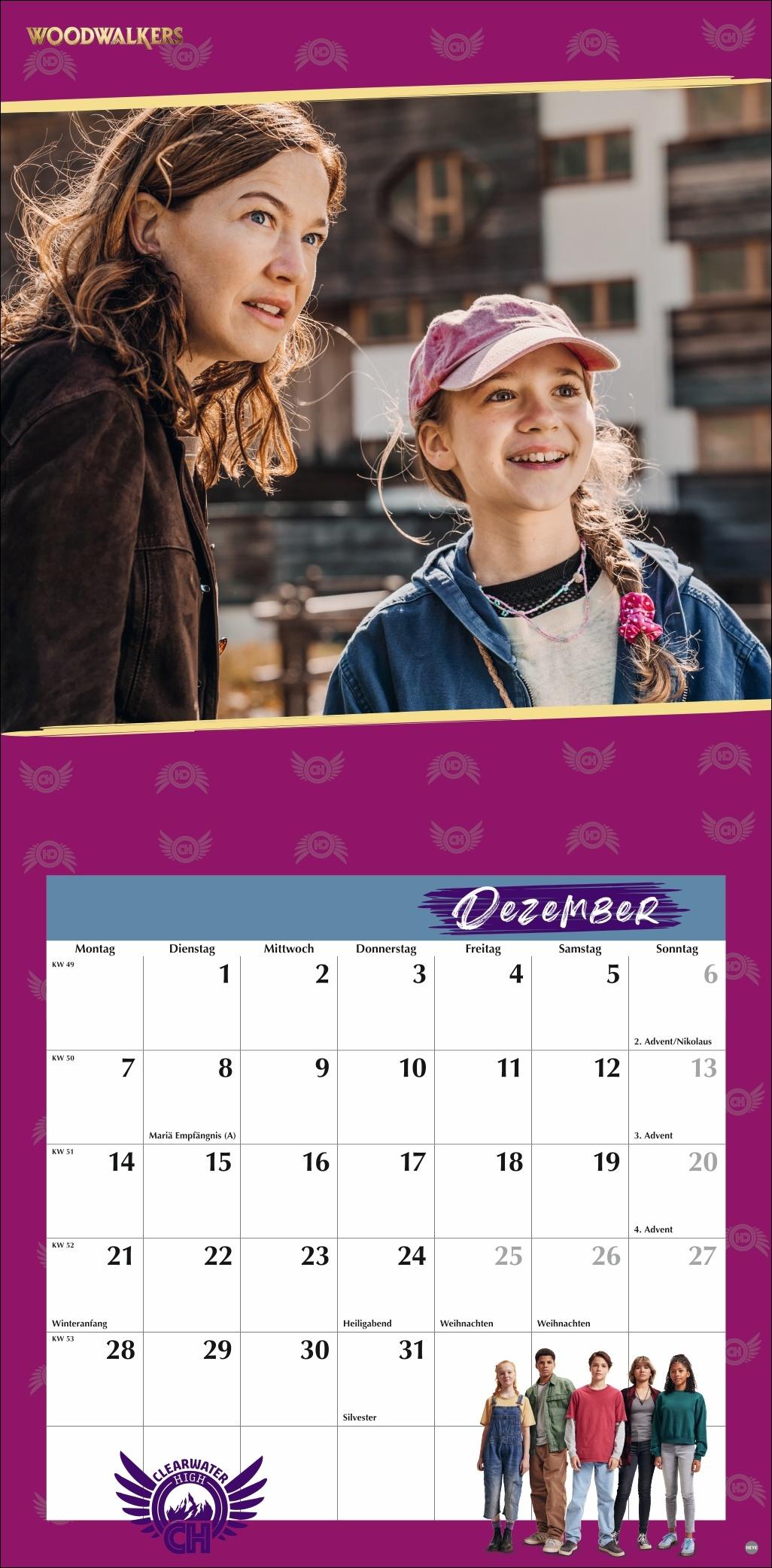 Beispielinhalt (Bild) Woodwalkers Broschurkalender 2026