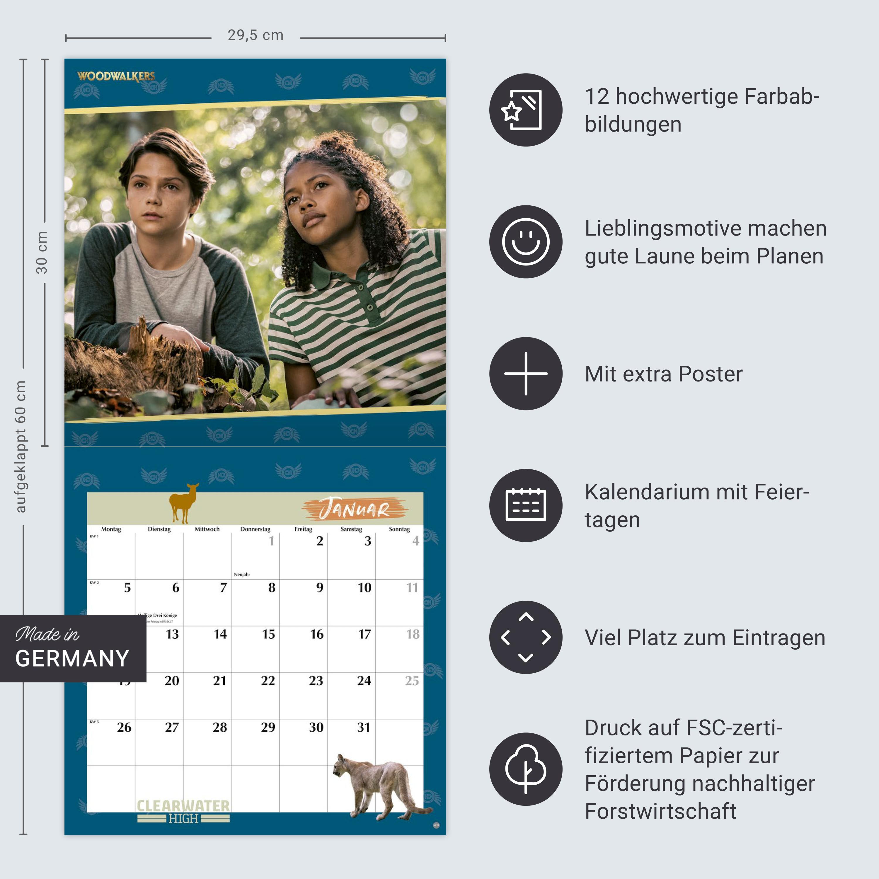 Beispielinhalt (Bild) Woodwalkers Broschurkalender 2026