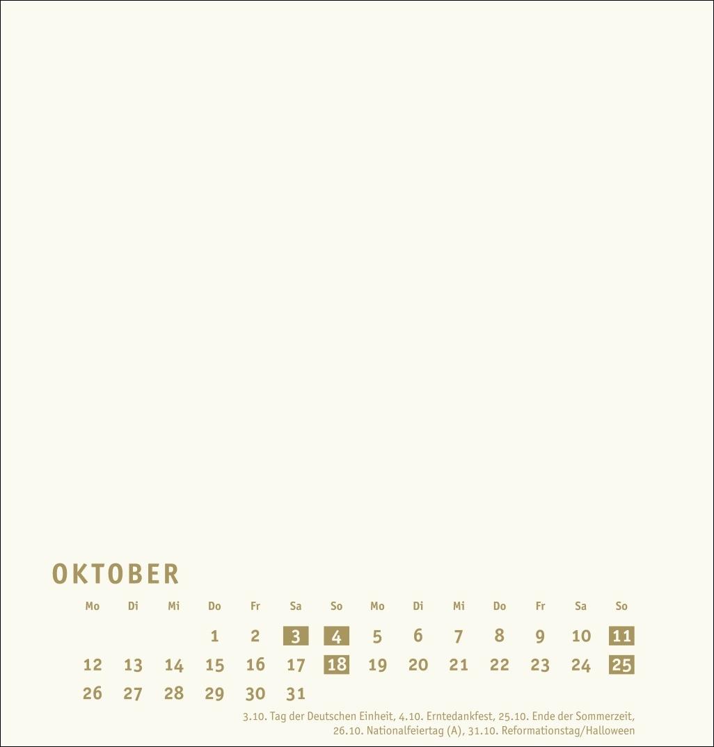 Beispielinhalt (Bild) Premium-Bastelkalender gold mittel 2026