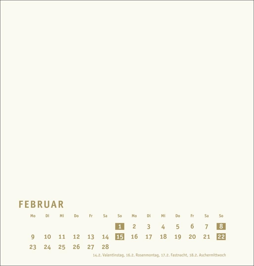 Beispielinhalt (Bild) Premium-Bastelkalender gold mittel 2026