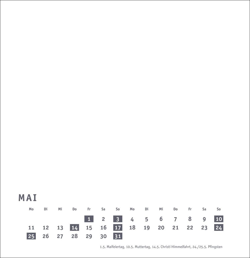 Beispielinhalt (Bild) Premium-Bastelkalender weiß groß 2026