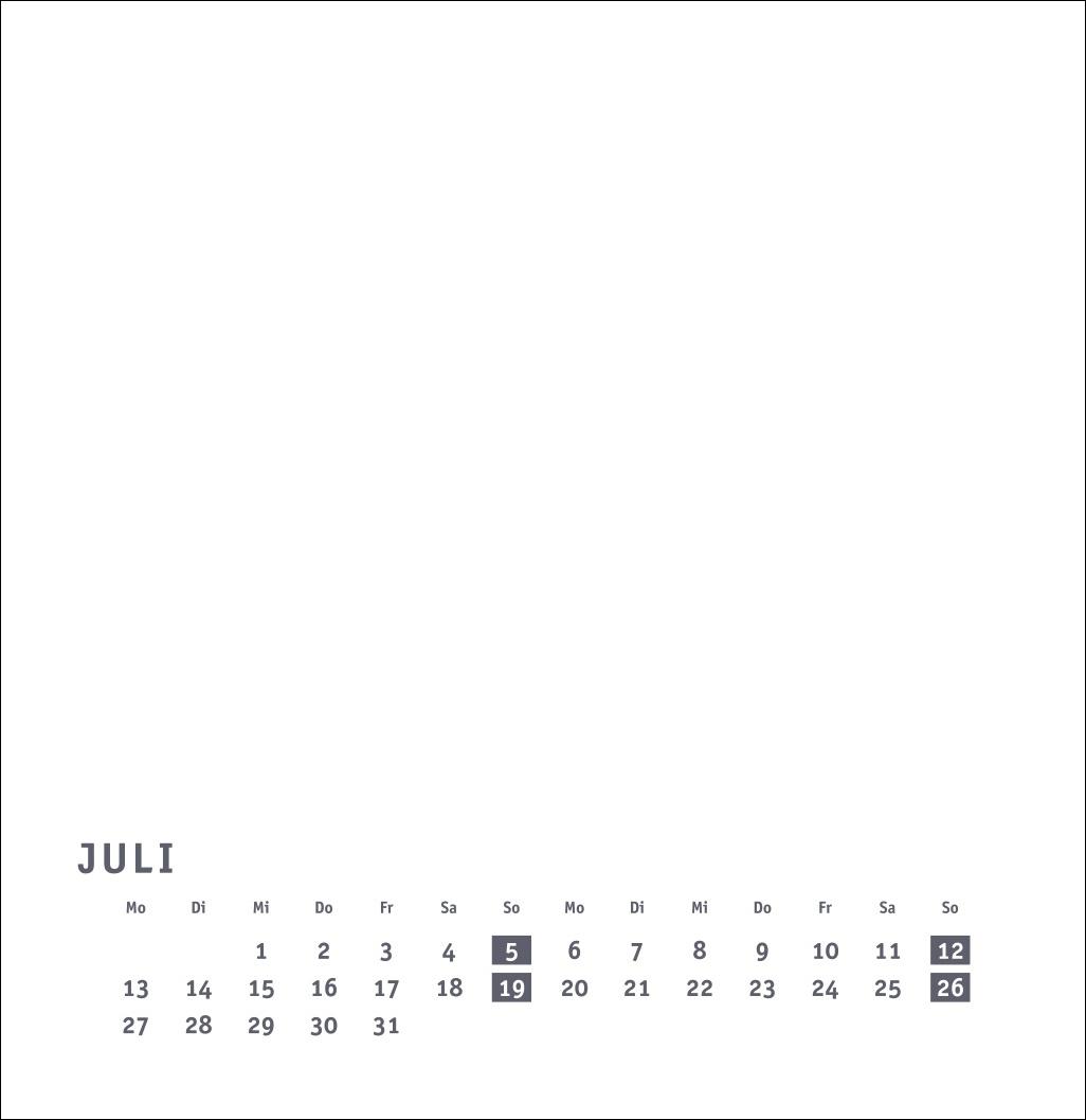 Beispielinhalt (Bild) Premium-Bastelkalender weiß groß 2026