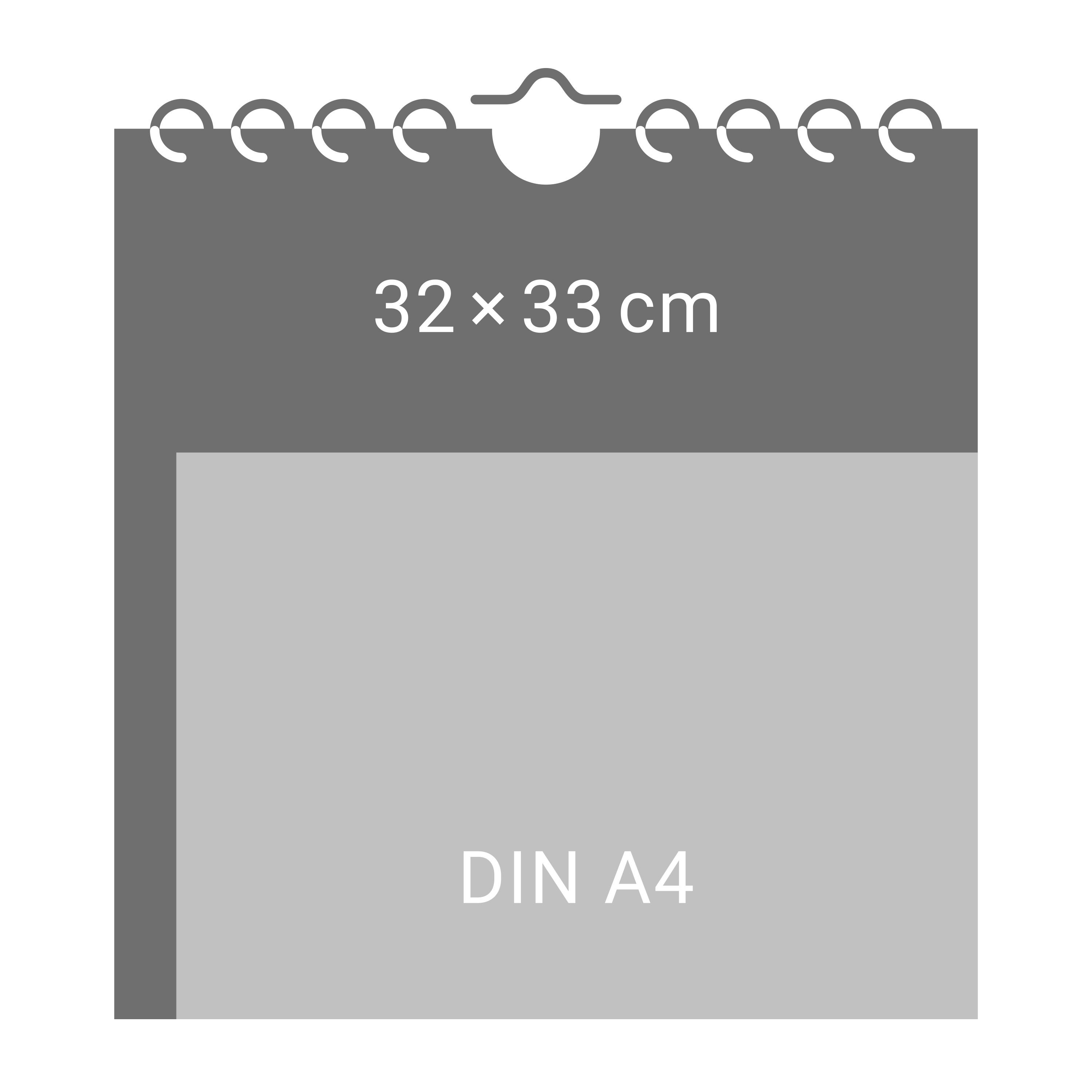 Beispielinhalt (Bild) Premium-Bastelkalender weiß groß 2026