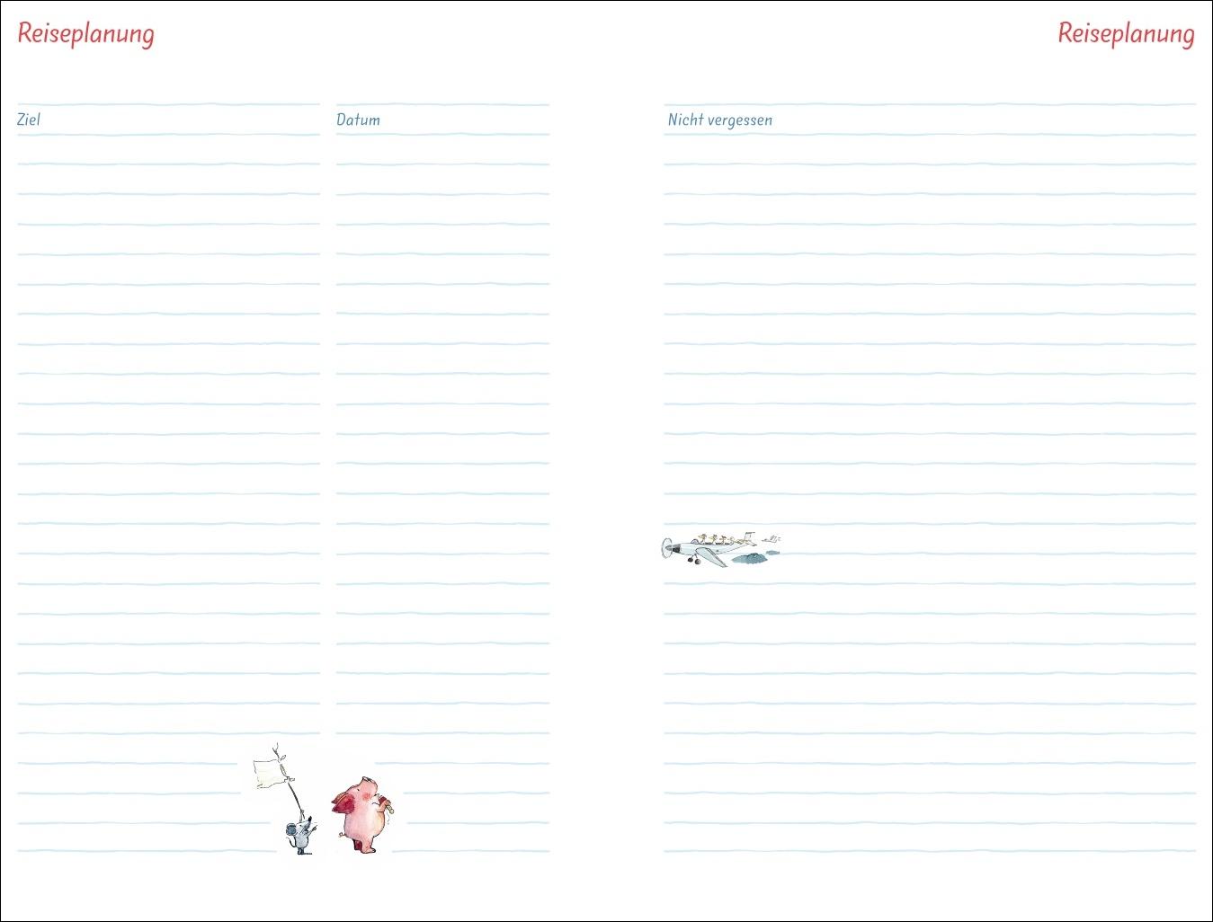 Beispielinhalt (Bild) Helme Heine: Familienplaner-Buch A5 2026