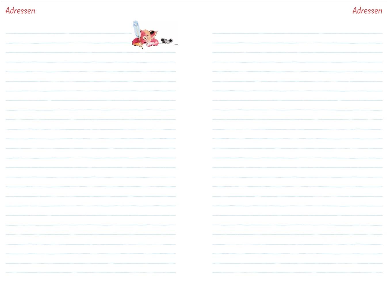 Beispielinhalt (Bild) Helme Heine: Familienplaner-Buch A5 2026