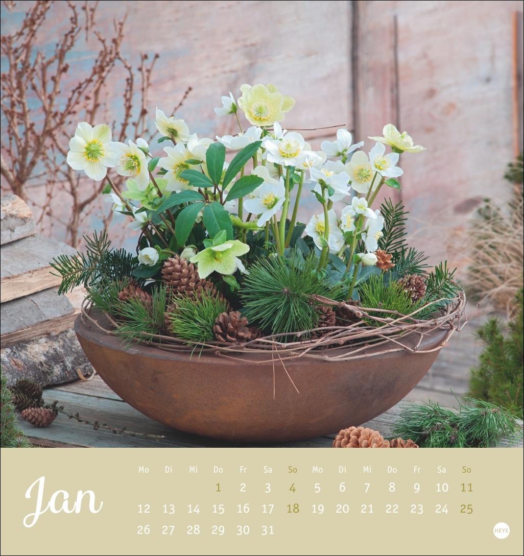 Beispielinhalt (Bild) Herzliche Blumengrüße Postkartenkalender 2026