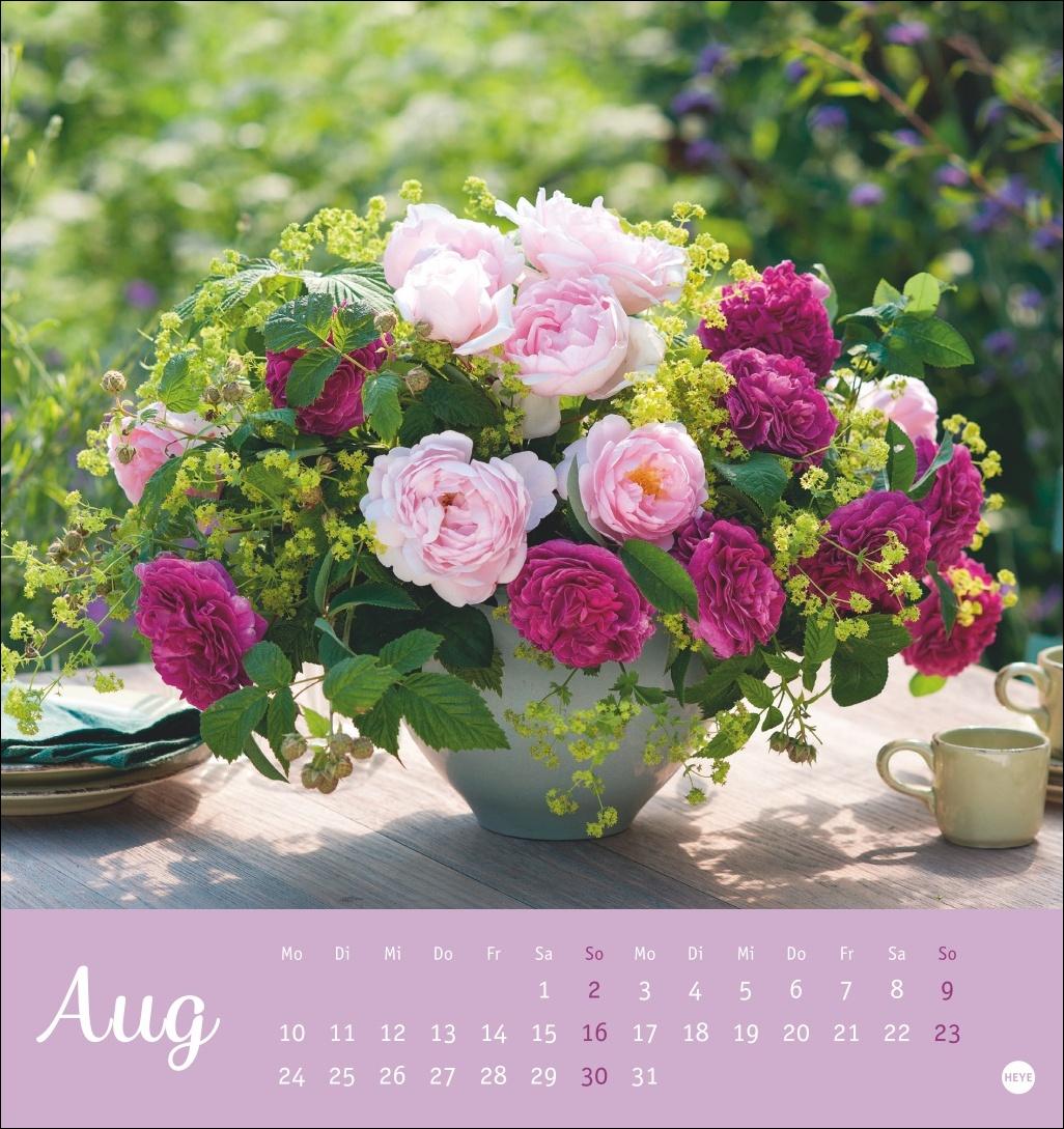 Beispielinhalt (Bild) Herzliche Blumengrüße Postkartenkalender 2026