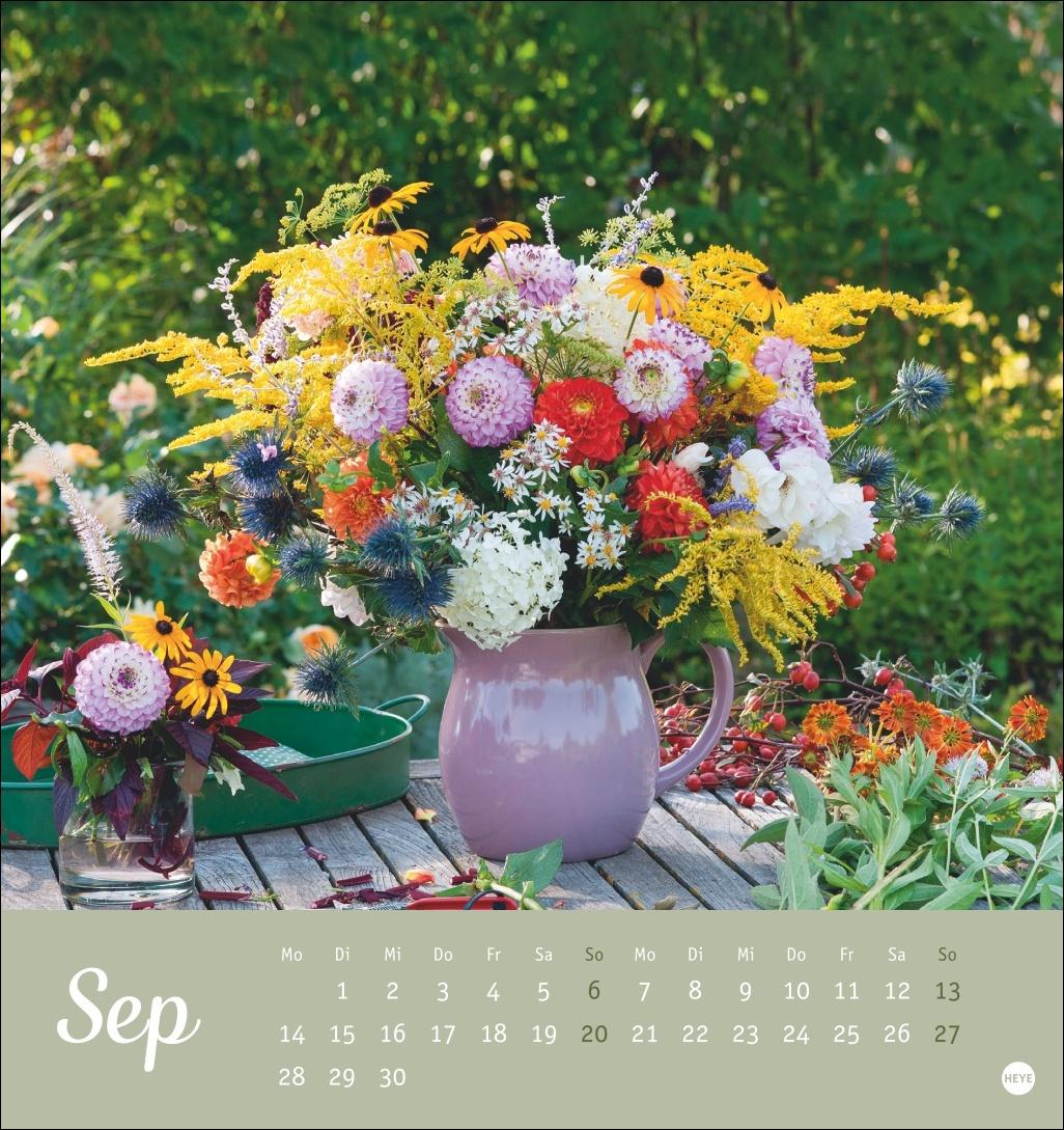 Beispielinhalt (Bild) Herzliche Blumengrüße Postkartenkalender 2026