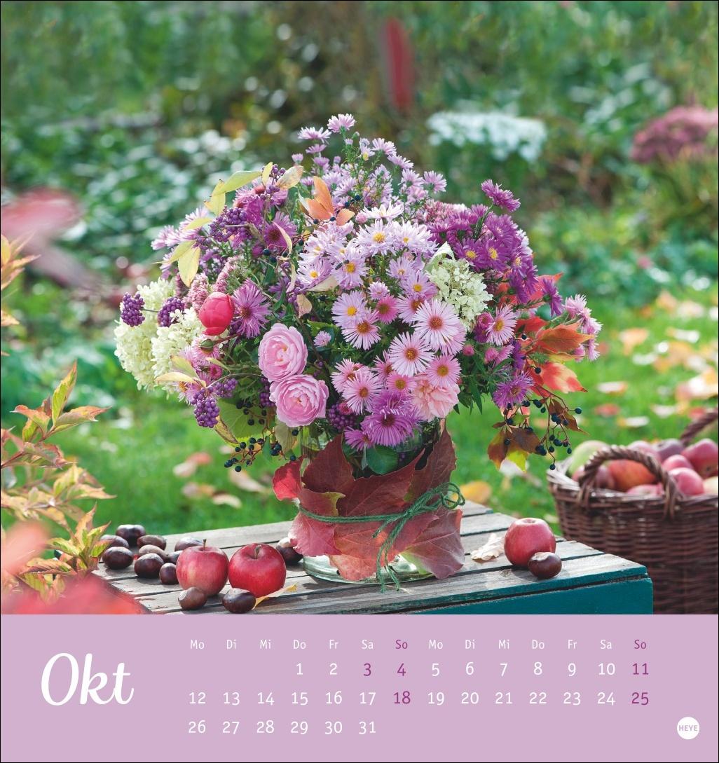 Beispielinhalt (Bild) Herzliche Blumengrüße Postkartenkalender 2026