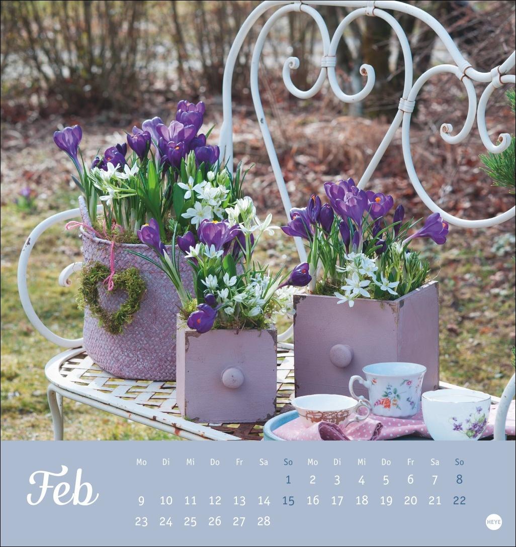 Beispielinhalt (Bild) Herzliche Blumengrüße Postkartenkalender 2026