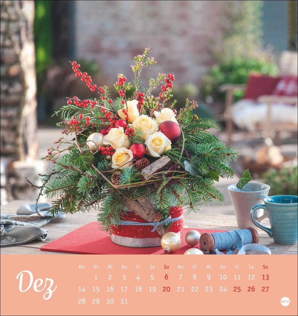 Beispielinhalt (Bild) Herzliche Blumengrüße Postkartenkalender 2026